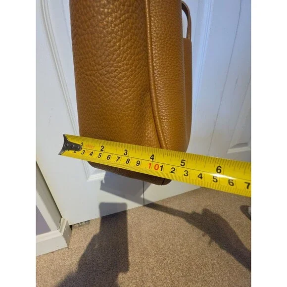 Antik Kraft Soft Vegan Shoulder Tote Detachable Pouch Brown Snap Closure - Picture 11 of 11